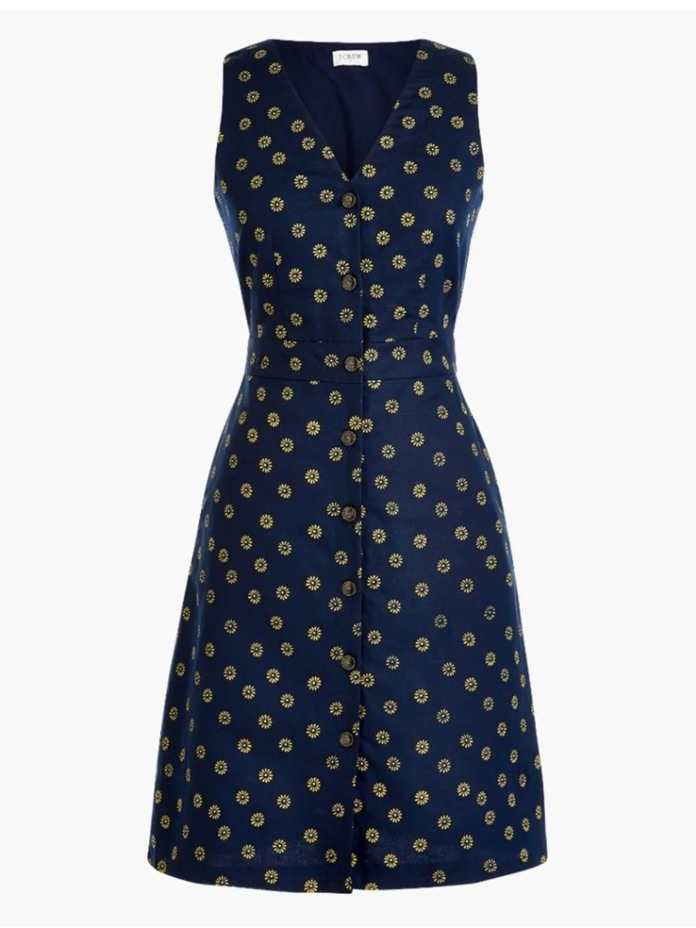 J. Crew Navy Linen Vest Dress